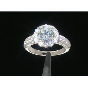 NEW~4.25 Ct. Sim Diamond Cluster Halo Design Bridal/Engagement Ring Sz 8